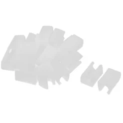 20 stk. runde plastik endestykker, Ø12 mm, U-formet, til rørformede ben på borde og stole, hvid