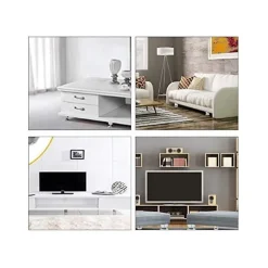 8 stk. Rustfrit Stål Hardware Solide Tv-Bord Husskab Bordben Sengsben Runde Justerbare Furn