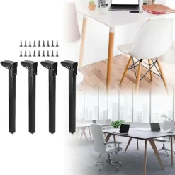 4 Stk. Sammenklappelige Bordben Sammenfoldelige Bordben Multipurpose Bærbare Stabile til Natborde Bænk Computerbord Tilbehør-Perfet Height 50cm
