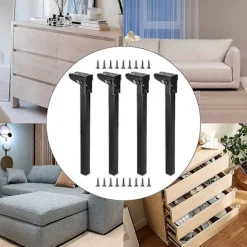 4 Stk. Sammenklappelige Bordben Sammenfoldelige Bordben Multipurpose Bærbare Stabile til Natborde Bænk Computerbord Tilbehør-Perfet Height 50cm