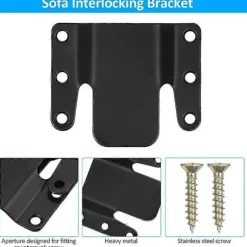 10 stk. sektionssofa-stik, universel sektionssofa-sammenkobling, let at installere sofaklemmer til sektioner, robust møbelstik [DB] 10 Pcs