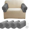 4 stk. Sofa Armlæn Betræk Vaskbare Elastiske Sofa Betræk Armlænsbeskyttere til Kæledyr Lænestol