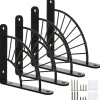 4 stk. sorte væghyldebeslag 150×150MM Heavy Duty beslag Metal hyldebeslag væghyldebeslag til væghylde - maks. belastning 50 kg