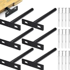 4 stk./6 stk. Flydende Hyldeknægt, Metal Usynlig Hyldeknægt, Kraftig Skjult Hyldeknægt, Usynlig Træhyldeknægt 10 mm - JV [DB] 6 pcs