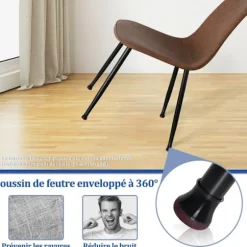 32 stk. Stolebenbeskyttere, Sorte Små Stoleglide Gulvpudebeskyttere(S) S