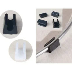 32 stk. Stolebeskyttelse til stoleben, rørformet endehætte, bufferhætte, stopper, møbelgulvbeskytter, U-formet plaststolhætter (10 mm, hvid)