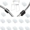 32 stk. Stolebeskyttelse til stoleben, rørformet endehætte, bufferhætte, stopper, møbelgulvbeskytter, U-formet plaststolhætter (10 mm, hvid)