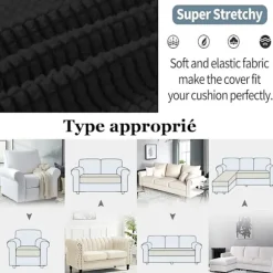 (1 stk, Størrelse: S (50-70cm)) Strækbar Sofa Betræk Beskyttende C