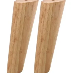 4 stk. træmøbelben, koniske sofaben, massive træmøbelben, 20 cm