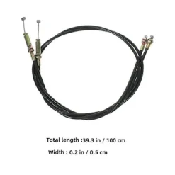 3 stk. udskiftningskabler til lænestol, sofalænestol, håndtagskabler, udløserhåndtagskabler til lænestol (LGL) Black 100.00X0.50X0.50CM