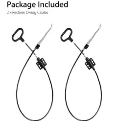 2 stk. Universal Recliner Kabel Sofa Træk Håndtag Udløser D-Ring Lane Kabler - Perfekt