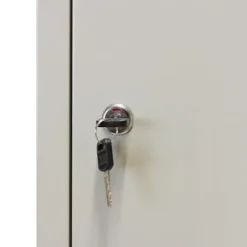 3 Stål Opbevaringsskabe, Grå Metal Låsbare til Skole, Gym