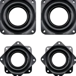 4 Stykker Lazy Susan Drejeskive Metal Drejeplade 360 Graders Roterende Stativ, Kugleleje Drejeplader til Bordstol TV Sofastol..DEBUNS