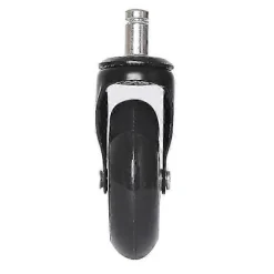 3 tommer sort transparent PU indsats stang circlip type polyurethan hjul kontorstol chefstol universalhjul (5 stk)