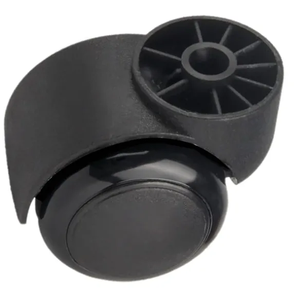 2 tommer sorte støjsvage hjul uden stang - Erstatningshjul til kontorstole - Møbelhjul - 5 stk.