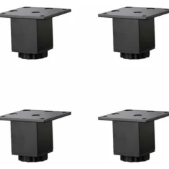 4 x Justerbare Møbelben i Aluminiumlegering (5cm/2in), Sofaben, Kaffebordsben, Vaskeskab Badeværelsesskabsfødder, 5