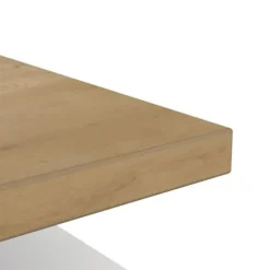 ACCESS rektangulært sofabord - 3 nicher - Hamilton eg og hvid indretning - L 91,8 x D 50 x H 36 cm - DEMEYERE Matt vit och ljust trä