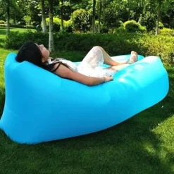 Air Bean oppustelig liggestol/liggesæk til strand, have eller festival Black Svart
