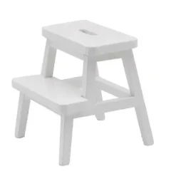 Alsidig Mini Træskammel - Ergonomisk Dobbeltlags Trin til Hjemmebrug Hvid White
