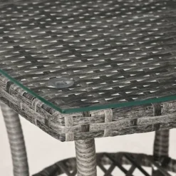 Altanmøbelsæt Til 2 Personer Rattan Havesæt Polyrattan Mørkegrå