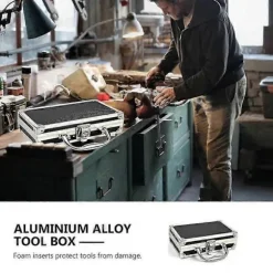 Aluminium Kasse Tilbehør Opbevaringsboks Praktisk Aluminiumskasse Bærbart Håndtag Lille Til