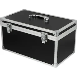 Aluminiumlegering værktøjskasse multifunktionel hård opbevaringsboks bærbar reservedelskasse (30,00X17,00X15,00CM, sort 18)