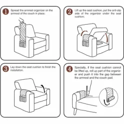 Armlæn Organizer Pladsbesparende til Sofa eller Lænestol Seng Opbevaringspose TV Fjernbetjening Holder til Mobiltelefon, Bog, Blade, Blyant, Brun coffee | Fyndiq