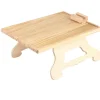 Armlænsbakke i træ med 360° roterende telefonholder, foldbar sofa, armlænsbakke, klemme, sofabord, til brede sofaer (firkant)