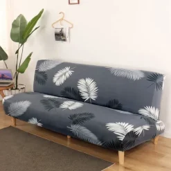 Armløs Sofa Betræk 3-Sæders Stræk Sofa Betræk Helt Dækkende
