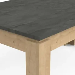 AUSTIN enkelt spisebord - 6 personer - Hamilton og Sidewalk eg indretning - L179 x D 90 x H 77 cm - DEMEYERE svart och ljust trä