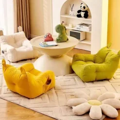 (AZC) Enkel Sofa Børn Lille Sofastol Baby Læsehjørne Børn Green