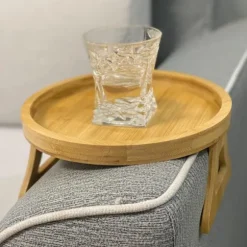Bakke til sofa, sofa armlænsorganisator, træarmlæn til sofa