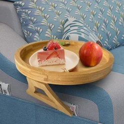 Bakke til sofa, sofaarmlæn organizer, træ sofaarmlæn
