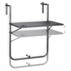 Balkonbord foldbart sort