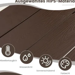 Balkonbord til ophæng med 3-niveaus justerbart højde foldbart gelænderbord kaffe