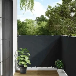 Balkonskærm - Eksklusivt Hus - Antracit - Oxford PU Stof - 120 x 400 cm antracit