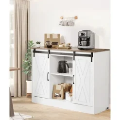 Bar møbel - DUOKU - 106 x 40 x 81,5 cm - Kaffeskab - Opbevaring 3 niveauer - Moderne stil