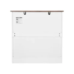 Bar Møbel - DUOKU - 80 x 35 x 80 cm - 3 Opbevaringsniveauer - Brun og Hvid - Spånplader Brunt och vitt