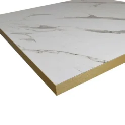 Barbord 70 x 70 cm bistro stil Rom model mørk guld fod Vit
