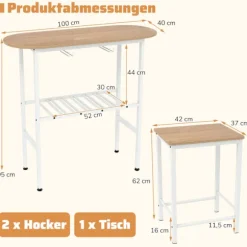 Barbordssæt til 2 med vinglas og flaskeholdere