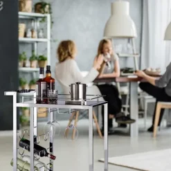 BARON serveringsvogn i glas