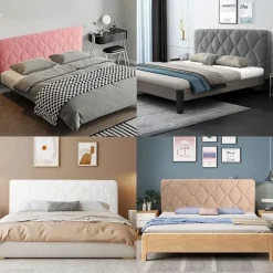 Beige, 150 cm, Beskyttende strækbart sengegærdebetræk, støvtæt sengepudebetræk, strækbart all-inclusive betræk, tykt anti-kollisions W