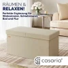 Beige bænk 76x38x38cm med hængslet låg