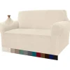 Beige 3-personers moderne sofabetræk, i Jacquard, elastisk, til