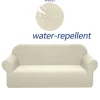 Beige Tyk Fløjls Sofa Betræk 3 Personer Super Stræk Sofa