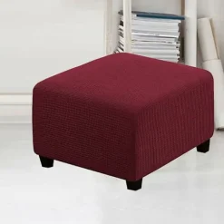 Beskyttelsesbetræk, Elastisk Fodskammelbetræk Vaskbart Firkantet Sofa Fodskammel