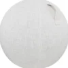 Beskyttelsesovertræk til yogabold i bomuld + hør 65 cm, beskyttelsestilbehør til sportsbold, beige