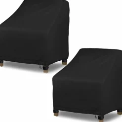 Beskyttende betræk til havemøbler, vandtæt betræk til udendørs lænestol, presenning til loungestol, sofa, bænk fremstillet af 420D Oxford-stof, holdbart | Fyndiq