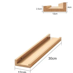 Billedhylde i fyrretræ 30cm