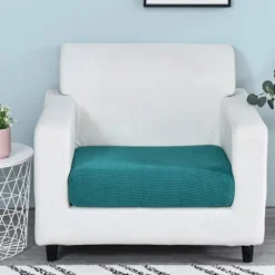 Blå stenblå; Ekstra stort enkelt sofabetræk, bredde 65-95CM, længde 65-95CM; Nordisk minimalistisk stil majsfleece sofabetræk, fuld dækning elas Single-seater | Fyndiq